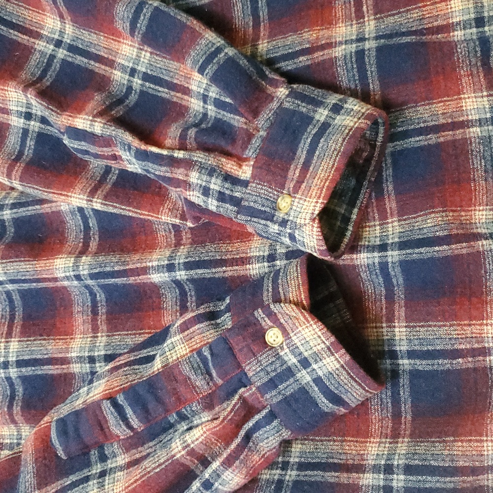 PENDLETON Mens Sz XL Plaid Wool Long Sleeve Button Down Shirt Blue Red Washable - Picture 9 of 9